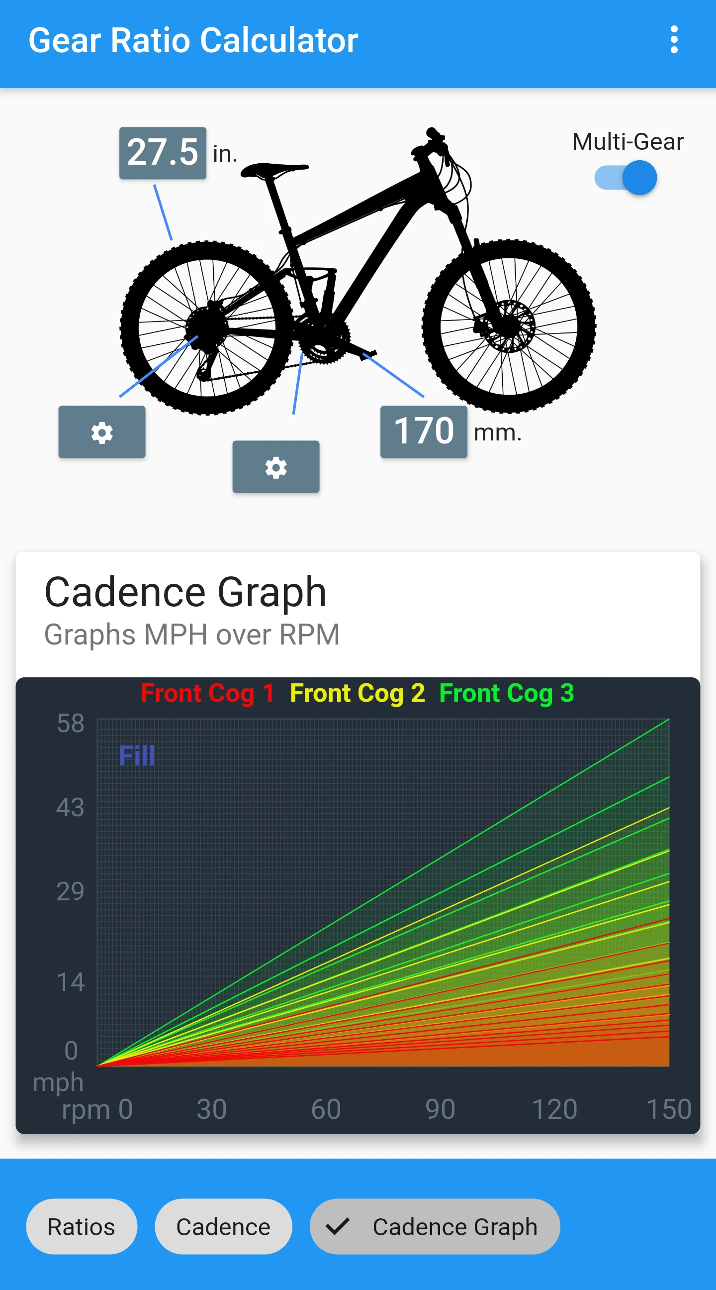 MTB Gear Ratio screenshot