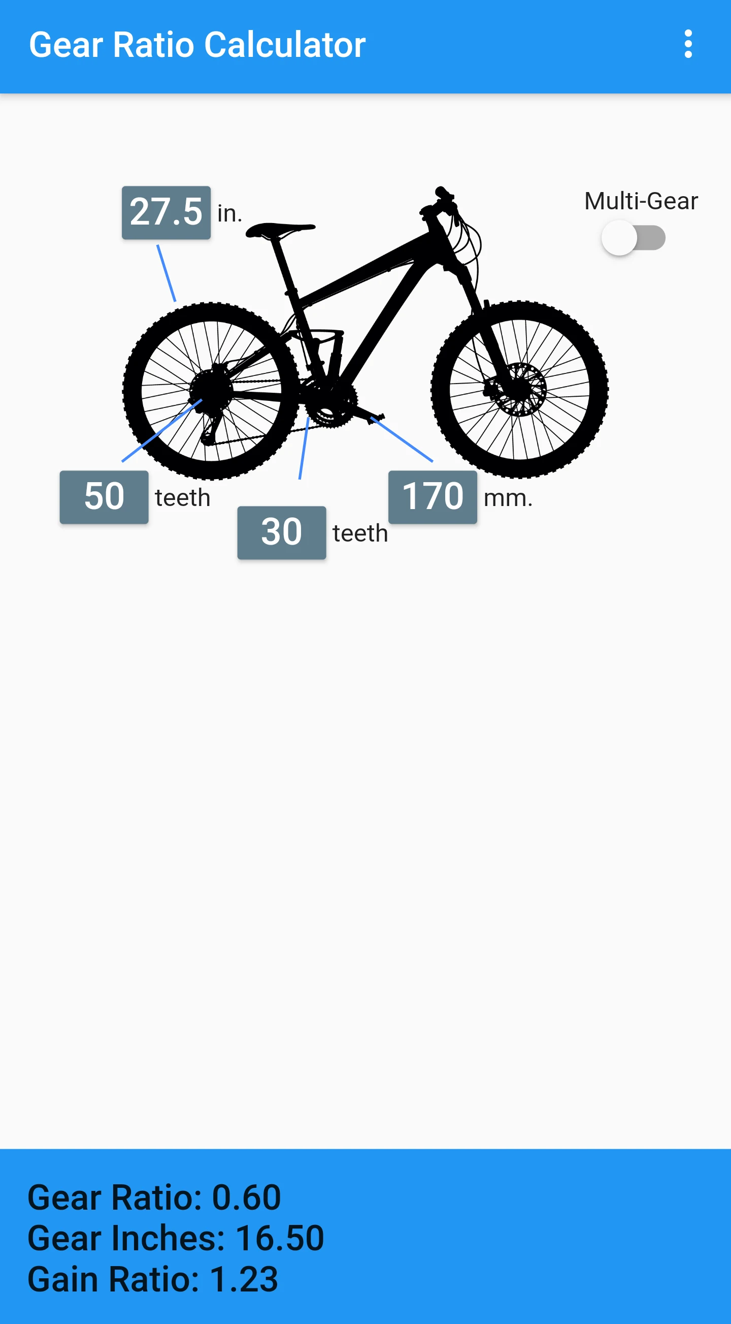MTB Gear Ratio screenshot